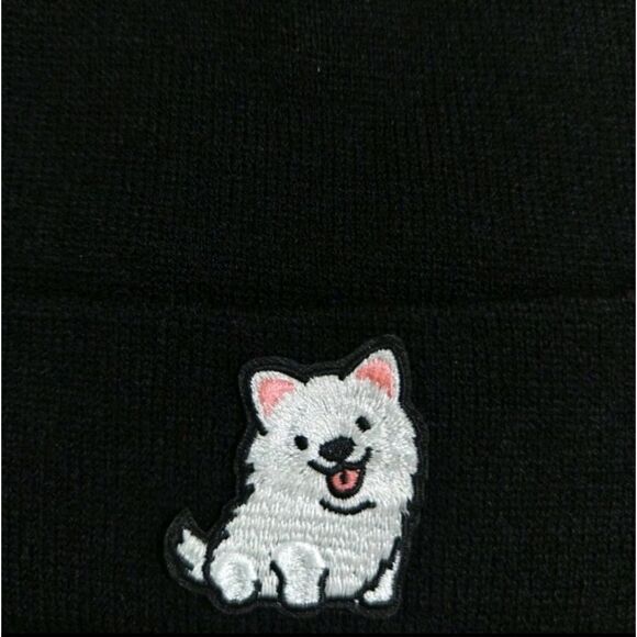 Samoyed Dog Knit Beanie - Picture 2 of 3
